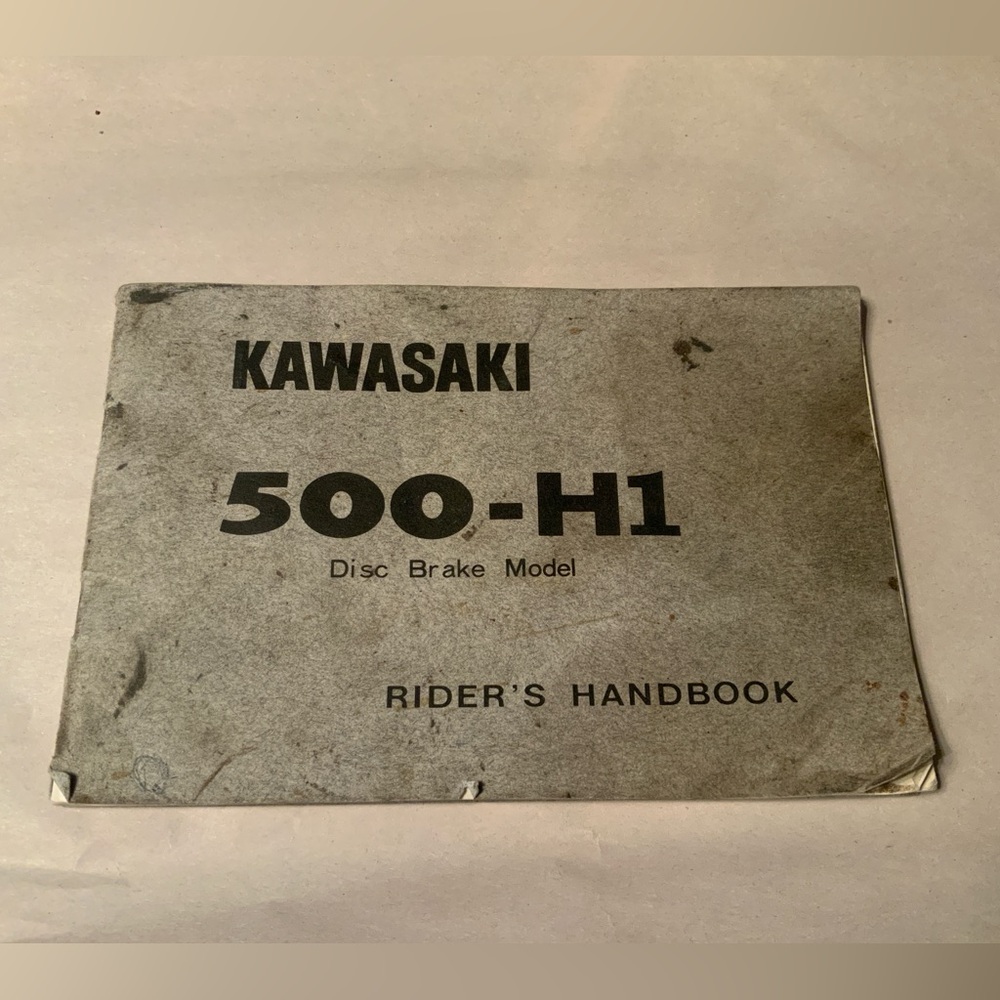 KAWASAKI Riders Handbook 1972 500 H1-B